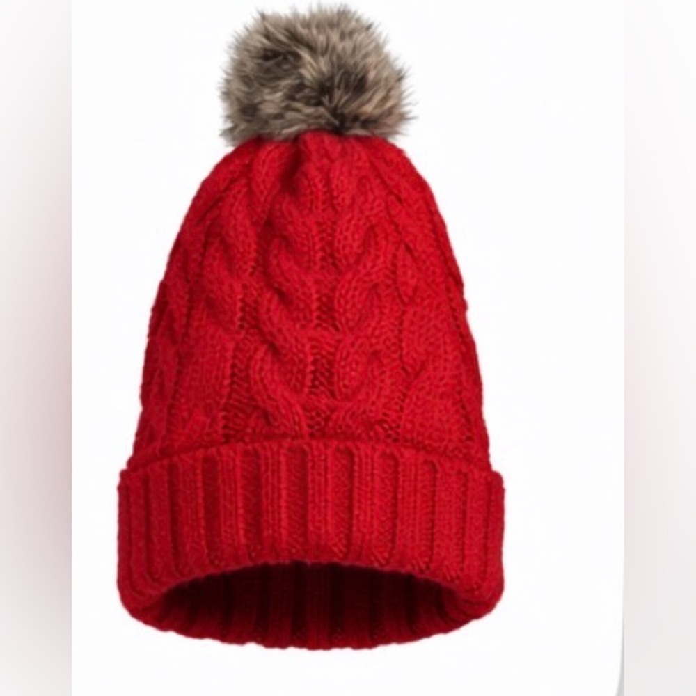 Red Beanie with matching gloves